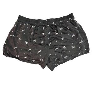 Aerie Black White Bow Polka Dot Pajama Shorts Sleepwear Womens Medium M